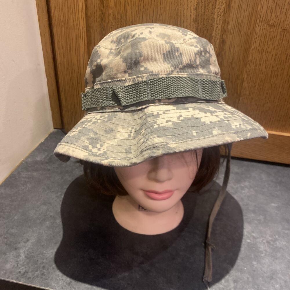Hat Sun Hot Weather Type II Digital Camouflage Boonie Bucket Hat Size 7 1/4